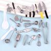 Mini utensilios de cocina de simulación, pala, vajilla, cuchillo y tenedor, cuchara, accesorios de resina, micropaisaje DIY, decoración de casa de muñecas en miniatura