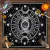 Toalha de Mesa Tarot Céu Estrelado Fase da Lua Decoração de Jogo de Tabuleiro Jogo de Roteiro Adereços Rituais Toalha de Mesa Transfronteiriça Tarot