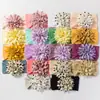 Diadema de Nylon Jacquard Nueva Europea y Americana para Bebé Pañuelo para la Cabeza de Niños Elástico con Flor Linda Accesorios Finos y Cómodos para el Cabello de Bebé