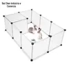 Cerca para Animais, Casinha de Cachorro, Vila Grande, Cerca Protetora para Cães de Porte Pequeno e Médio, Gaiola Transparente de Plástico Removível para Pets, Gaiola para Gatos