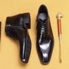 Botas Masculinas de Couro Genuíno para Exportação, Sapatos de Couro de Cano Alto Polidos para Negócios Formais em Couro de Vaca, Botas Curtas Estilo Britânico, Botas Martin