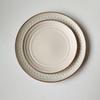Plato occidental en relieve de tres piezas, estilo clásico y duradero del Rin, plato para carne, vajilla con sentido doméstico, ligero defecto