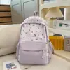 Mochilas para Estudiantes de Secundaria y Preparatoria para Niñas, Mochilas Lindas con Lazo y Gatito, Mochilas Frescas de Dibujos Animados Estilo Universitario