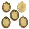 Acessórios de Joias de Liga DIY Pedra do Tempo Base Oval Pulseira Colar Chaveiro Pingente C109
