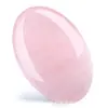 Piedra de Palma Popular Transfronteriza Piedra Cruda de Cristal Piedra de Jabón Piedra de Palma 45*30mm Cristal Rosa Masaje Spa Piedra de Energía Pieza de Mano