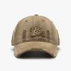 Gorra de Béisbol para Hombre con Bordado de Parche de Letra Estilo Europeo y Americano Desgastado, Gorra de Pico de Pato Lavada para Mujer de Techo Suave para Exteriores con Protección Solar