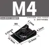 Pieza de clamp de tuerca de ballesta recortada de acero inoxidable 304, tuerca de placa de clamp galvanizada estirada, pieza de resorte de clip en forma de U M4M5M6M8