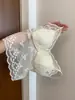 Camisola de Renda Meio Transparente com Bojo para Mulheres, Adequada para Primavera e Verão, Pode Ser Usada como Peça Externa ou como Camada Base, Evita Exposição, Estilo Doce e Picante