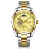 Reloj Suizo Genuino Opel Geya Trendy Reloj Mecánico para Hombre Totalmente Automático Correa de Acero Calado Impermeable Luminoso Reloj para Hombre
