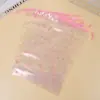 Bolsa de empaque para toalla de limpieza con cordón, oso esmerilado personalizado, bolsa suave para toalla de belleza con cuerda para colgar, bolsa de PE recomendada