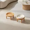 Cuenco circular de color sólido para alimentación lenta con soporte para cuenco cuenco de cerámica para gato cuenco para perro cuenco para mascotas antivuelco cuenco para alimentación lenta anticomida cuenco para lamer