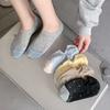 Calcetines de tobillo de puntos para mujer, verano, finos, de algodón, antideslizantes, de boca baja, invisibles, no se caen, calcetines cortos, para niños, verano, combinan con todo