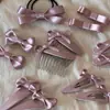 Pasador de Pelo Rosa Dulce Estilo Coreano, Pinza Lateral Sencilla de Tela, Pinza Bb Pequeña, Accesorio para el Cabello de Alta Gama