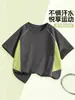Camiseta de Manga Corta para Niños 2026 Verano Nueva Parte Superior de Secado Rápido con Color de Contraste Cuello Redondo Manga Media Deportiva Uniforme de Clase Personalizado Ropa
