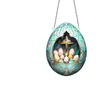 Nuevo Llavero Colgante para Mochila de Acrílico Plano con Huevo de Color Exquisito, Colgante Creativo, Cruz de Pascua Transfronteriza