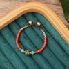 Pulsera de Piedra Natural Estilo Étnico Tibetano Nuevo Retro Simple Personalidad para Hombre y Mujer Serie Cuentas Nepalés Tejida