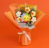 Ramo de Día del Maestro Transfronterizo Girasol de Hilo Tejido a Crochet Hecho a Mano Creativo Adornos de Flores Artificiales para Temporada de Graduación Venta al por Mayor para Puestos