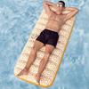 Sofá inflable de agua con doble fila flotante y forma de cisne sandía para tomar el sol, colchón inflable reclinable, colchoneta de playa, anillo de natación