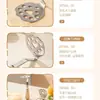 Utensilios diarios transfronterizos de acero inoxidable para hornear, machacador para bebés para el hogar, herramienta de presión para machacar papas, mango de madera, forma de oso, venta al por mayor