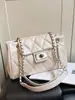 Yue Zi 2026 Verão Nova Bolsa Tote Elegante Versátil Acolchoada com Diamantes e Alça de Corrente Popular Chique Bolsa de Ombro Único Transversal