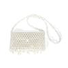 Bolsas Femininas Ins Tendência Novo Estilo Transfronteiriço Bolsa Transversal Moda Feminina Bolsa com Franja de Pérola Bolsa de Ombro Trançada