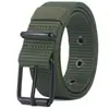 Nuevo Cinturón de Lona Porosa para Hombre con Hebilla de Pin Estudiantes Jóvenes Versátil Mezclilla Entrenamiento Militar Cinturón de Nylon Extendido para Pantalones