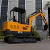 Excavadora de minicadena exportada al Reino Unido, Máquina para excavación y zanjeo en granjas y huertos, Mini máquina retroexcavadora para uso doméstico