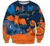 Colección europea y americana de otoño/invierno 3D digital de Halloween: sudaderas unisex de cuello redondo para exportación, incluyendo sudaderas con capucha para hombre