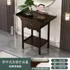 Armário de entrada de frente para a porta, prateleira de entrada, mesa de entrada estilo chinês novo, mesa console de entrada ultrafina, mesa longa, mesa de altar, mesa estreita, contra a parede