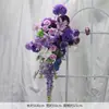 Novo Arranjo Grande de Chão para Casamento Banquete de Noivado Flor Artificial de Seda Acabado Arranjo Floral Decorativo Corredor Arte Floral para Casamento