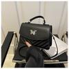 Bolso de mujer portátil con diseño rómbico de color liso 2024, bandolera vintage de moda, sencillo, informal, estilo occidental, bandolera cuadrada pequeña.