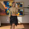 Para Comercio Exterior Transfronterizo Europeo y Americano Ropa de Mujer, Estilo Veraniego de Venta Caliente en Aliexpress Chaqueta Corta Versátil Dorada de Tweed