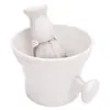 Conjunto Tigela de Espuma de Barbear Masculina Transfronteiriça Tigela de Espuma Cabo de Plástico Tigela Grande Pincel de Barba Escova de Limpeza Conjunto de Três Peças