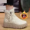 Botas de nieve de invierno para mujer de comercio exterior transfronterizo, con forro de piel, zapatos de algodón cálidos y engrosados
