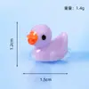 Micro Paisagem Fofo Cor Sólida Pato Pequeno Enfeites de Mesa para Casa Sala de Estar Artesanato Decorativo Criativo de Resina Pequenos Enfeites