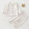 Conjunto de Algodón Puro para Bebé Niña de Primavera y Otoño, Conjunto de Dos Piezas con Pantalones Florales, Ropa para Recién Nacidos, Ropa de Casa de Manga Larga para Otoño e Invierno