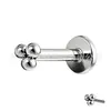 Artículo Popular Transfronterizo Clavo de Nariz de Titanio G23, Piercing de Labio de Tres Bolas Soldadas, Clavo para Oreja, Clavo para Hélice de Oreja de Bola Lisa, Joyería para Piercing de Aleación de Titanio
