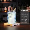 Taza de Bambú de Vidrio de Borosilicato Alto Resistente al Calor Resistente al Frío Taza para Jugo de Frutas Taza para Cócteles Taza para Bebidas Especiales Taza Larga para Cerveza Taza Colin