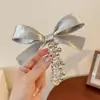 Tono Plateado Lazo Cable de Teléfono Goma para el Cabello Y2K Personalidad Trenza Burbuja Sujetador de Cola de Caballo Accesorios para la Cabeza