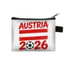 Nuevo Monedero Pequeño Periférico Temático de la Copa Mundial de Fútbol 2026, Bolsa para Monedas Portátil con Cremallera, Mini Bolsita Exquisita