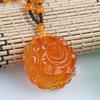 Cadena de suéter de cera de abejas antigua, patrón de 10 yuanes, cadena de suéter de cera de abejas roja para mujer, collar de cera de abejas con forma