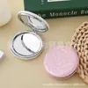 Espejo Redondo con Purpurina Especialmente Diseñado para Venta Directa desde Fábricas de Comercio Exterior, Espejo de Doble Cara, Color Único