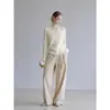 Nueva colección de otoño: Elegante y suave cárdigan de punto estilo francés con ribete de encaje, que irradia un encanto de cuento de hadas