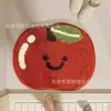 Tapete de chão dopamina em formato de fruta, falso cashmere, tapete de banheiro fofo, absorvente de água, antiderrapante, resistente à sujeira, adequado para o lado da cama do quarto