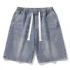 Calça Masculina Casual Jovem Tendência Verão Qisewei Gradiente Fina Média Comprimento Cinco Pontos