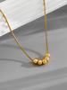Moda Tiktok Novo Wufu Linmen Micro-incrustado Colar Feminino Cobre Moda Luz Estilo Luxo Transferência Beads Clavícula Cadeia Sem Desbotamento
