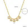 Collar de Zirconio Blanco Cilíndrico de Moda de Gama Alta de Venta Caliente Transfronteriza Europea y Americana Acero Inoxidable Exquisitos y Elegantes Accesorios para Collares Al por Mayor