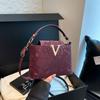 Bolso de Mano Versátil de Alta Gama, Gran Capacidad, Nuevo Diseño de Serpiente, Moda Casual de Verano 2026, Bolso Cuadrado Texturizado para Hombro Cruzado