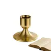 Portavelas pequeño transfronterizo en negro y dorado, portavelas romántico de mesa estilo europeo, portavelas de latón de venta caliente transfronteriza