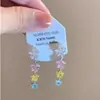 Corea del Sur Dongdaemun Globos de Amor Esmaltados de Colores Hebilla de Oreja de Perro Pendientes de Corazón Dulce y Femenino Pendientes Texturizados